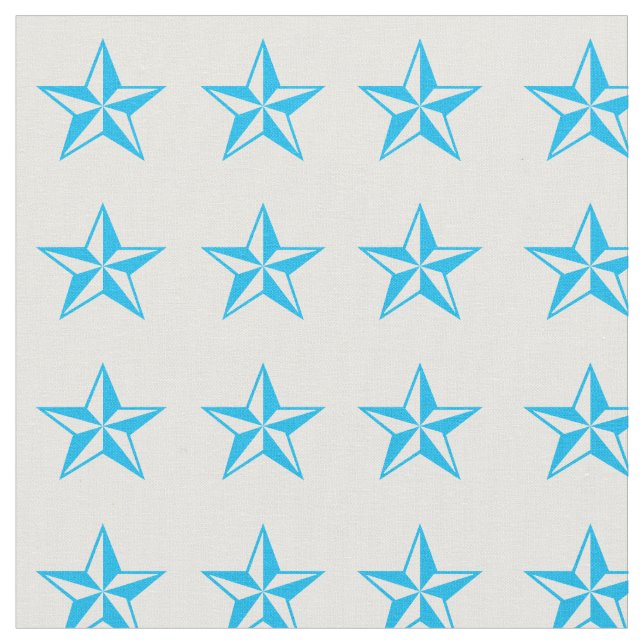 Tela Blue Stars Rodeo Western Fabric (De cerca)