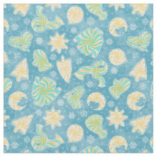 Tela Blue Swirl Winter Fabric