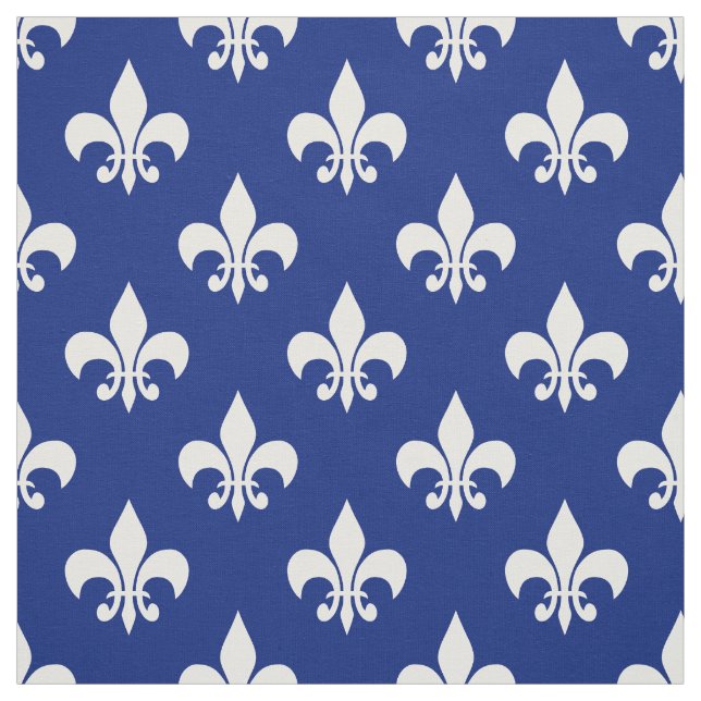 Tela Blue White Fleur-de-lis Textil (Retal)
