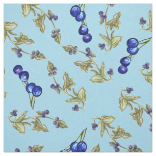 Tela Blueberries Stemmed deja fondo azul cielo