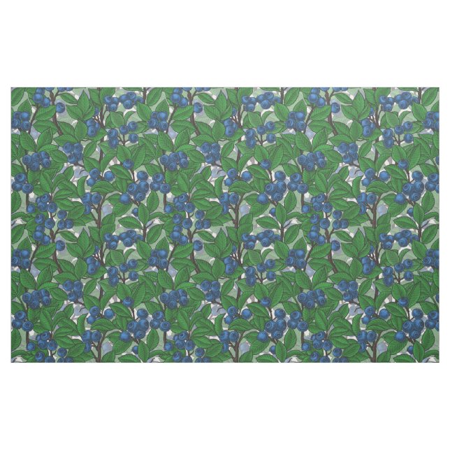 Tela Blueberry sobre blanco ("Cuarto gordo" (fat quarter))