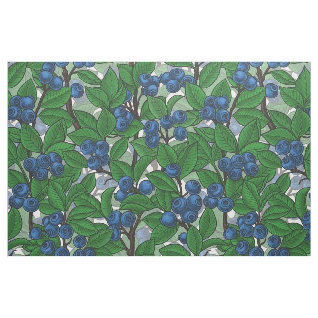 Tela Blueberry sobre blanco ("Cuarto gordo" (fat quarter))