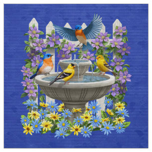 Tela Bluebird Goldfinch Birdbath Garden Royal Blue