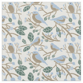 Tela Bluebird y Blueberries Patterned