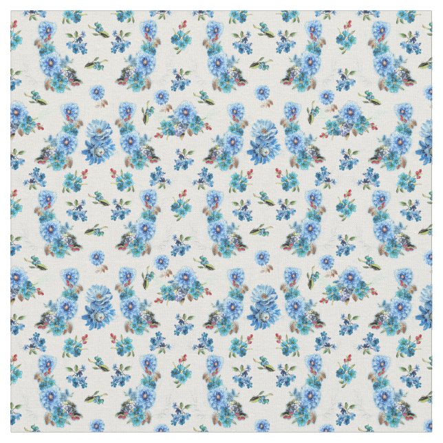 Tela Blues de cornflower en acuarela sobre blanco (De cerca)