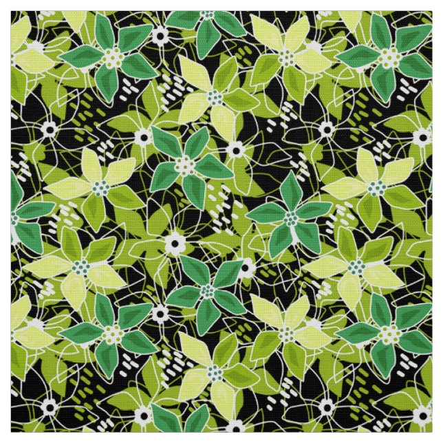Tela Boceto floral multicolor retro otoño  (Retal)