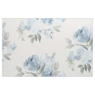 Tela Boda Azul Polvoriento Bridal Shower Floral Acuarel