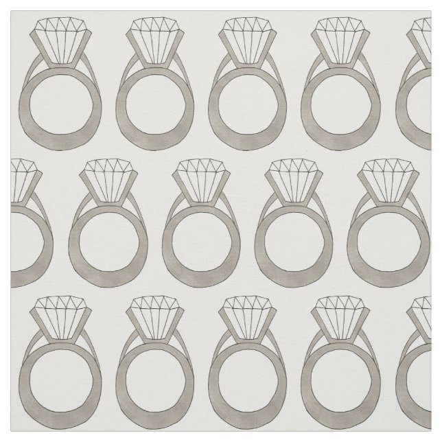 Tela Boda de diamantes Anillo de compromiso Novia Bling (Retal)