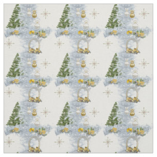Tela Boda de Navidades blancos