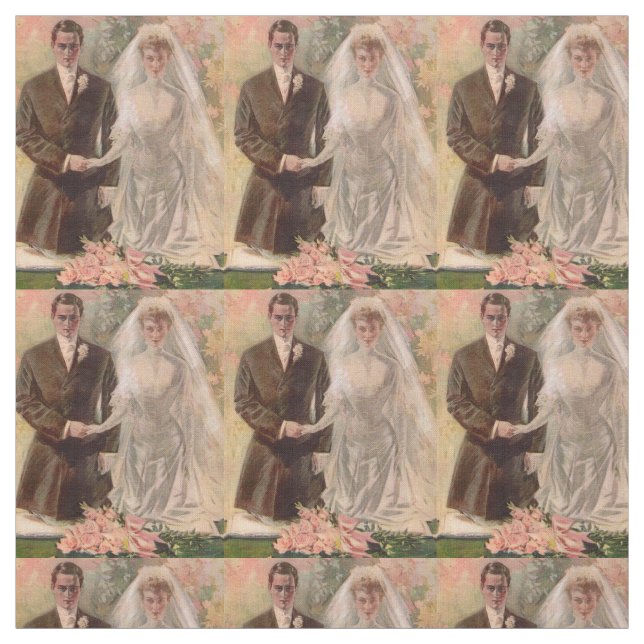 Tela boda eduardiano de 1906 (Retal)