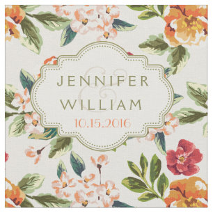 Tela Boda Hermosa Moda Elegante Vintage Floral