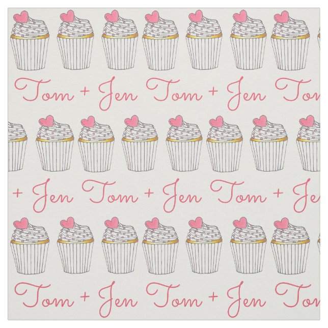 Tela Boda personalizado de pastel de pastel de corazón  (Retal)