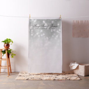 Tela Boda Photo Backdrop Silver Sparkle Lights