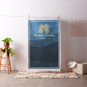 Tela Boda Photo Booth Backdrop Gold Pineapple Pareja