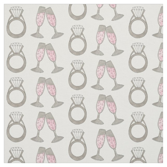 Tela Boda Rosa de Champagne Diamond Ring Brie (Retal)