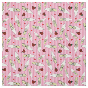 Tela Boda y ducha de novias con zapatos rosados estampa