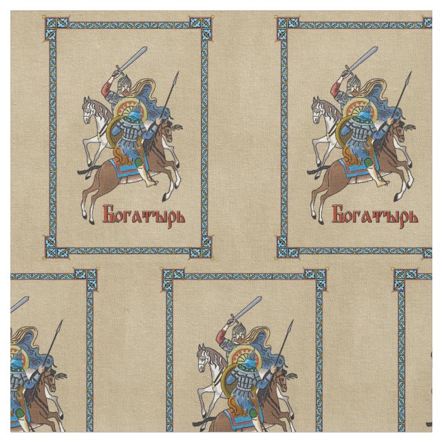 Tela Bogatyr ruso medieval (De cerca)