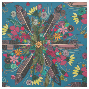 Tela bohemia posy blue