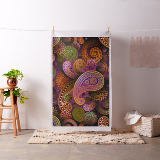 Tela Bohemio hermoso colorido retro Paisley de Boho