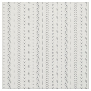 Tela Boho Abstracto Flecha Raya Geométrico Blanco Gris