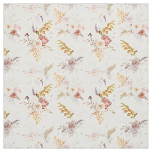 Tela Boho Beige, Pampas Grass Terracota Aquarela Nosotr