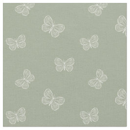 Tela Boho Butterfly Modern Girly Spring Animal Sage