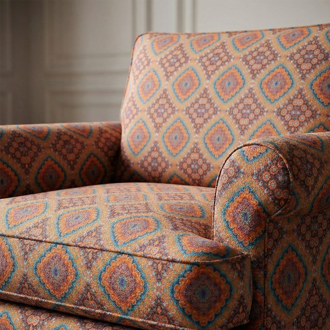 Tela Boho Ecléctico Kaleidoscópico Hip Ochre Verde azul (Subido por el creador)