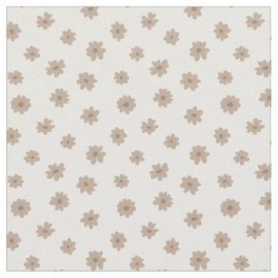 Tela Boho Floral Menuda Neutra Taupe Femenina