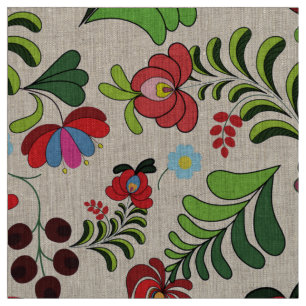 Tela Boho Folk Floral Húngaro – Patrón de Tulipán Matyo
