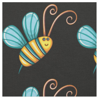 Tela Boho hermoso colorido retro manosea la abeja