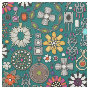 Tela boho jewel tesasures viridian green