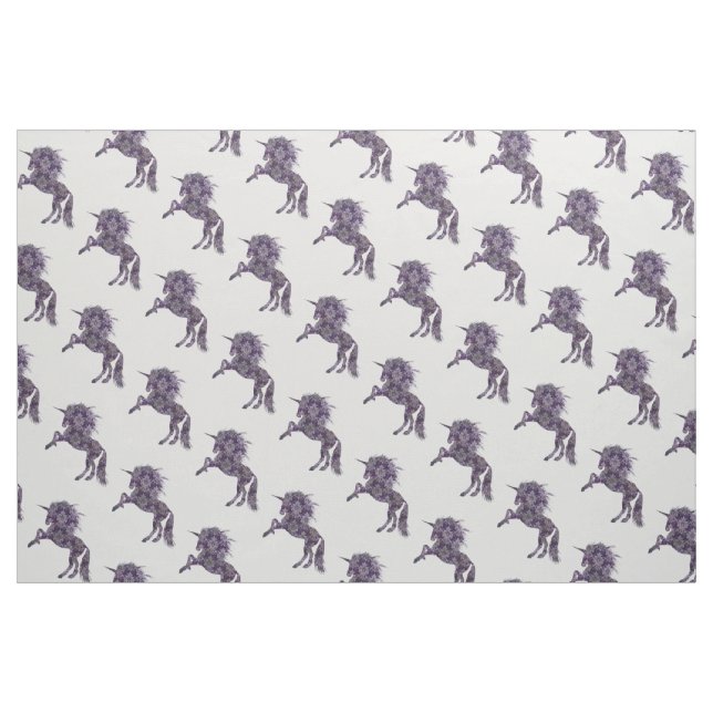 Tela Boho morado de bonito Unicorn ("Cuarto gordo" (fat quarter))