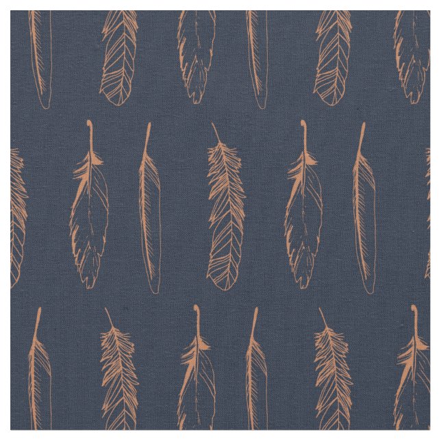 Tela boho sueño oscuro feather hippie patrón espiritual (De cerca)