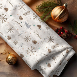 Tela Boho Twigs & Pinecone Navidades ID986