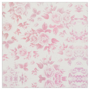 Tela Boho vintage country moda rosa blanco rosas floral