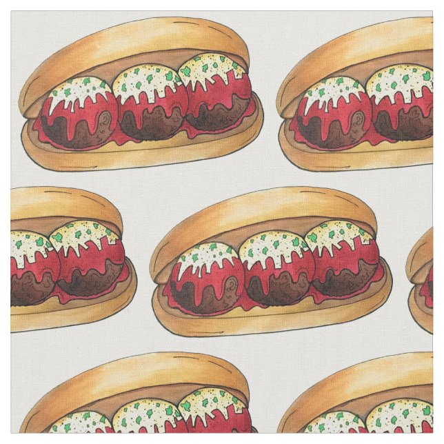 Tela Bola de carnes de Italia Sub Sandwich Marinara (De cerca)