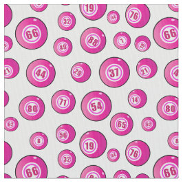 Tela Bolas de Bingo Rosado Cute Patterado