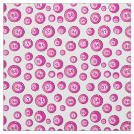 Tela Bolas de Bingo Rosado Cute Patterado