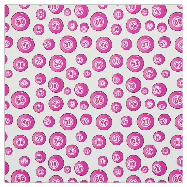 Tela Bolas de Bingo Rosado Cute Patterado (Retal)
