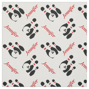 Tela Bolas de bolas de plumas rojas negras con nombre p