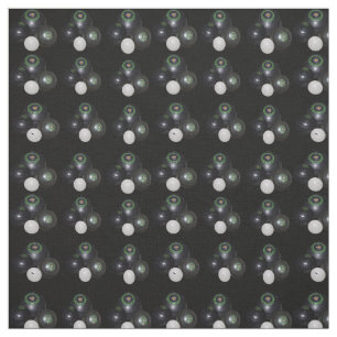 Tela Bolas De Césped Negro Y Patrón De Jacks,