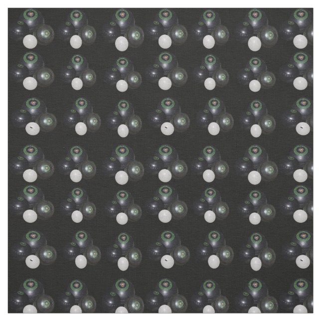 Tela Bolas De Césped Negro Y Patrón De Jacks, (Retal)