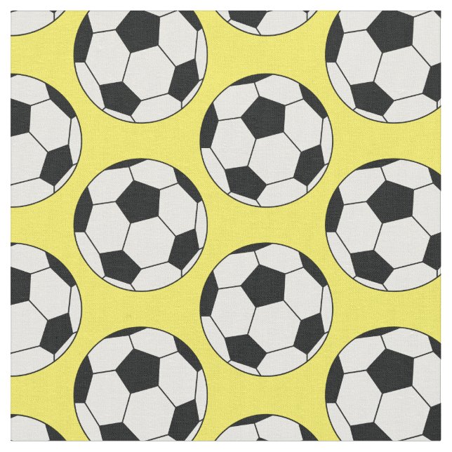 Tela Bolas de fútbol de amarillo (De cerca)