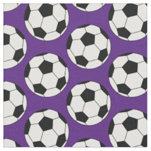 Tela Bolas de fútbol moradas deportivas