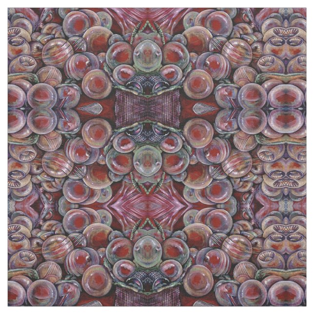 Tela Bolas de Navidades rojos (Retal)