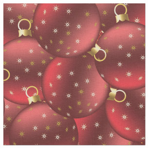 Tela Bolas de Navidades rojos