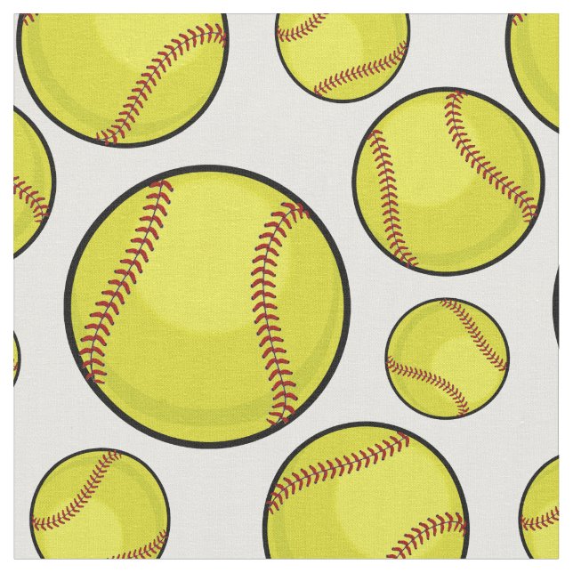 Tela Bolas dispersadas del softball blancas (De cerca)