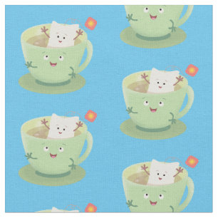Tela Bolsita de té adorable personaje de dibujos animad
