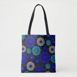 Tela Bolso Africano Azul de Hombro con Explosión Solar