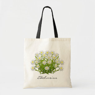 Tela Bolso alpino de las flores de Edelweiss del suizo